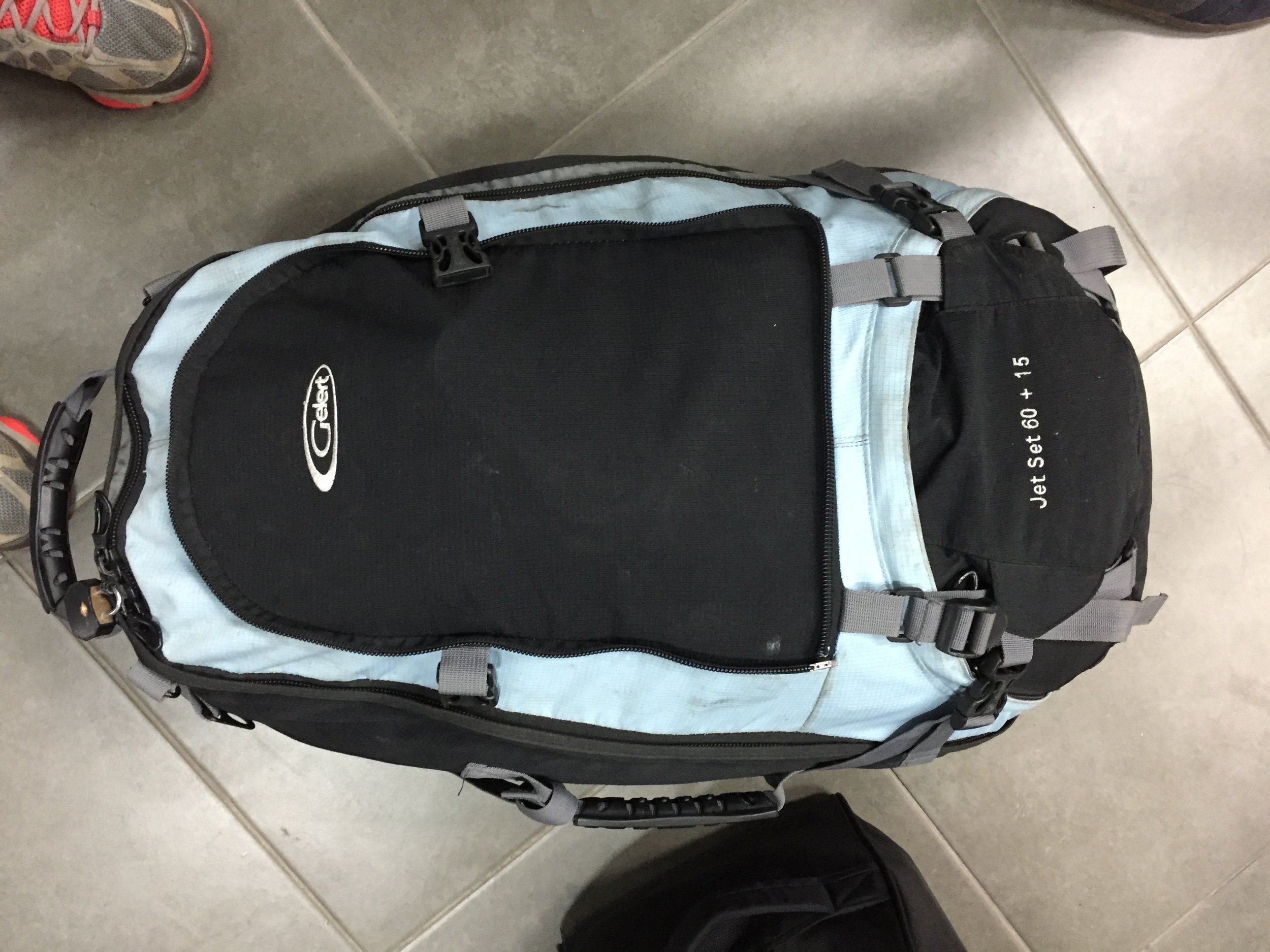 All my belongings on my back, for the next 10 months.&nbsp;